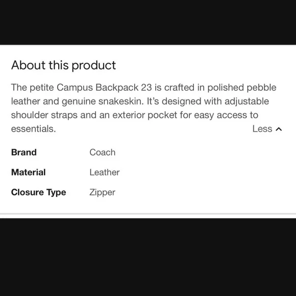 Coach Black Leather Backpack - Picture 11 of 13